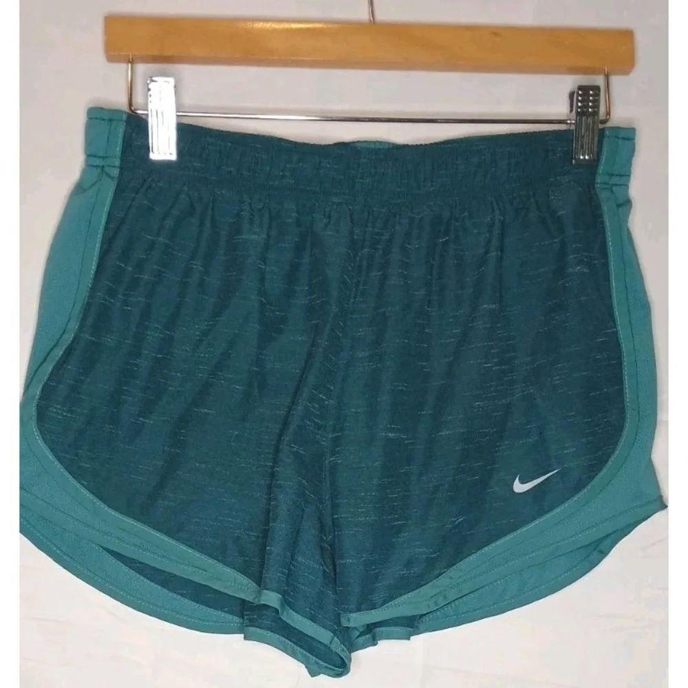 Nike Running Shorts Women's Size Large DARK BLUE  and TURQUOISE Lined